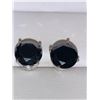 Image 1 : Natural Black Diamond Solitaire earrings 10.86 Carats Fancy Black grade AAA $7910.00 Retail Replacem