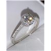 Image 2 : Rounds cut Moissanite .50 Carat Solitaire .925 Silver Ring with Appraisal $1180.00