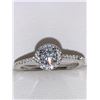 Image 3 : Rounds cut Moissanite .50 Carat Solitaire .925 Silver Ring with Appraisal $1180.00