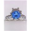 Image 2 : Bue moissanite Solitaire 3.00 Carat Princess Cut Ring - Appraised $2270.00