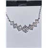 Image 2 : Ladies Multi Stone 1.20 Carat Moissanite Trinity Style Pendant Necklace Appraised $1270.00