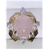 Image 1 : Natural Morganite 8.32 Carat Cabochon Solitaire Ring with appraisal $875.00
