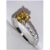 Image 2 : Ladies round Cut Yellow Moissanite 1.0 Carat Solitaire Ring with appraisal $935.00
