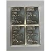 Image 1 : Valcambi Suisse .999 Pure Silver 1 Gram Wafer Bar - LOT of 4