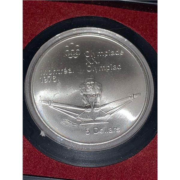 Montreal 1976 Olympics $5.00 Silver Commemorative Cased Coin