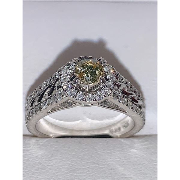 Natural Diamond 1.0 Carat Brilliant cut VS Canary Solitaire 14K Gold Ring Appraised $13,500.00