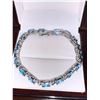 Image 1 : Silver .925 Natural Topaz Oval Cut 17.05 Carat Multi Stone Bracelet Appraised $2050.00