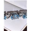 Image 2 : Silver .925 Natural Topaz Oval Cut 17.05 Carat Multi Stone Bracelet Appraised $2050.00
