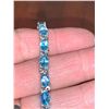 Image 3 : Silver .925 Natural Topaz Oval Cut 17.05 Carat Multi Stone Bracelet Appraised $2050.00