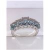 Image 1 : Blue Moissanite Multi Stone 4.0 Carat Anniversary Ring Appraised $2350.00