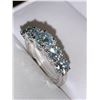 Image 2 : Blue Moissanite Multi Stone 4.0 Carat Anniversary Ring Appraised $2350.00