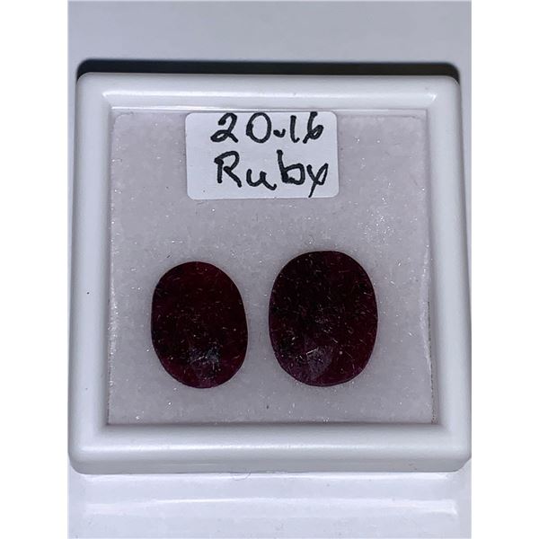 Lot of 2 Oval Cut Mountable 20.16 Carat Rubies