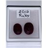 Image 1 : Lot of 2 Oval Cut Mountable 20.16 Carat Rubies
