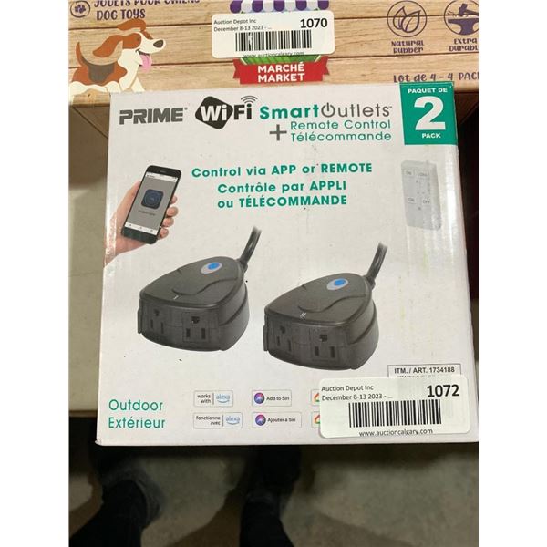 Prime WiFi Smart Outlets + Remote Control Pack of 2