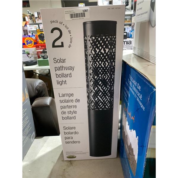 Solar Pathway Bollard Light Set of 2