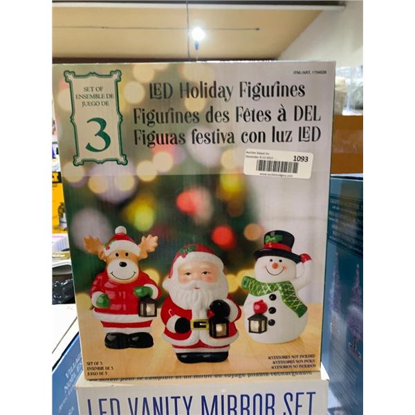 LED Holiday Figurines Set of 3
