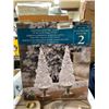 Image 1 : Lighted Glitter Trees with White & Color Changing LED Lights 2pc