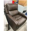 Image 2 : Brown leather reclining chair