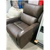 Image 3 : Brown leather reclining chair