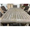 Image 2 : outdoor wood patio table with 6 wicker chairs