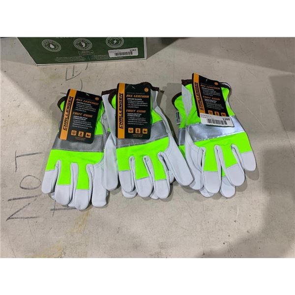 Challenger all leather driver gloves, size large