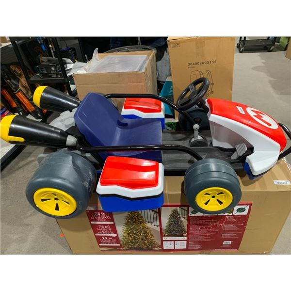 Super Mario Kart Deluxe Kids Ride On 24V Battery Powered Electric Vehicle Toy