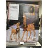 Image 1 : Canvas 2' & 3' Deer with Fawn Lighted