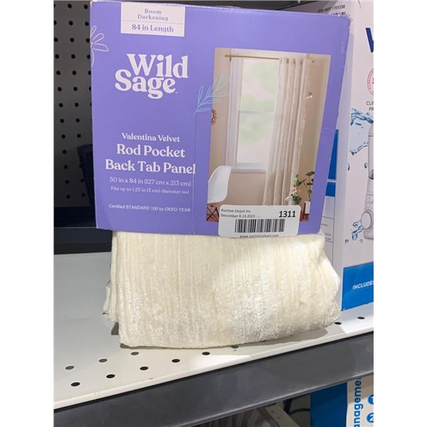 Wild Sage Valentina Velvet Rod Pocket Back Tab Panel 50"x84"