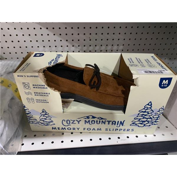 Cozy Mountain Memory Foam Slippers Mens Size 9-10