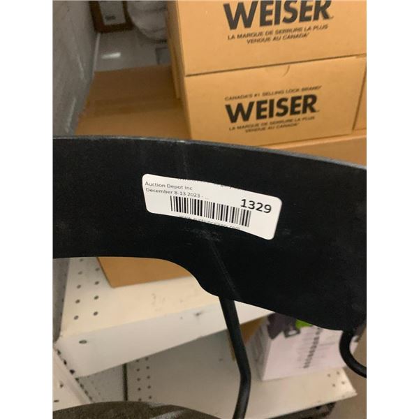 Lot of 2 Bar Stools / Cloth and Black Metal