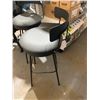 Image 4 : Lot of 2 Bar Stools / Cloth and Black Metal