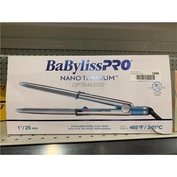 BaByliis Pro Nano Titanium Optima3100 1" Stainless Steel Flat Iron
