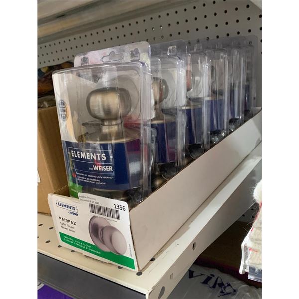 Weiser Elements Fairfax Satin Nickle Passage / Hall & Closet x 6