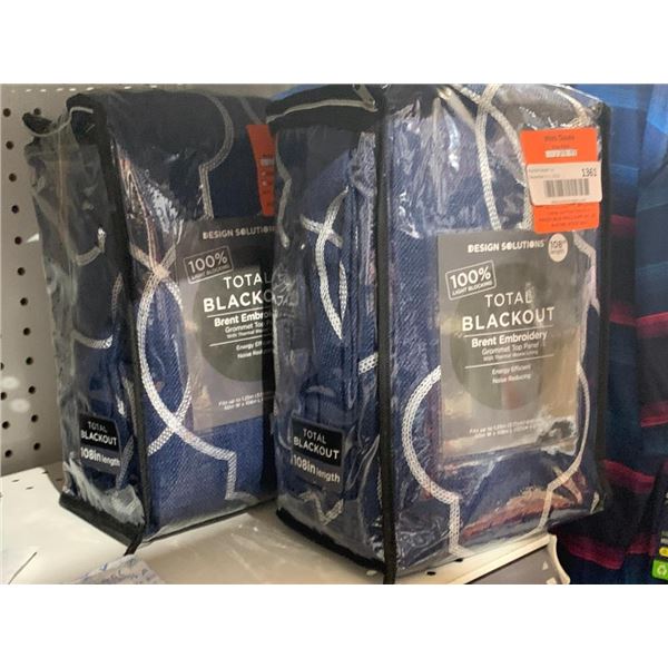 Total Blackout curtains 108" length lot of 2