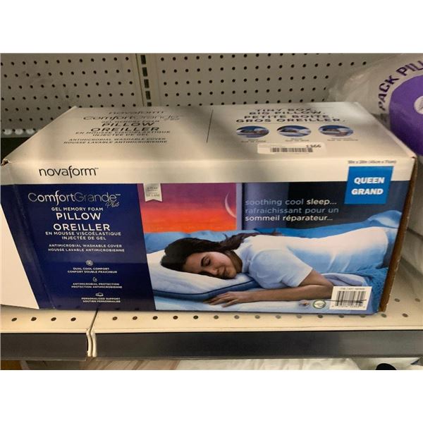 Novaform Gel memory foam pillow queen size