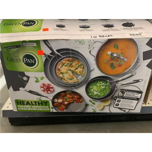 Valencia 10 piece ceramic non-stick pot and pan set