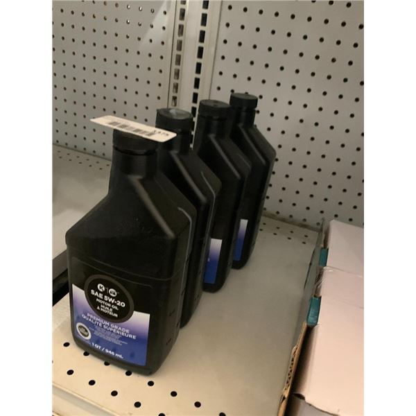 Premium grade SAE 5W-20 motor oil 4x1QT