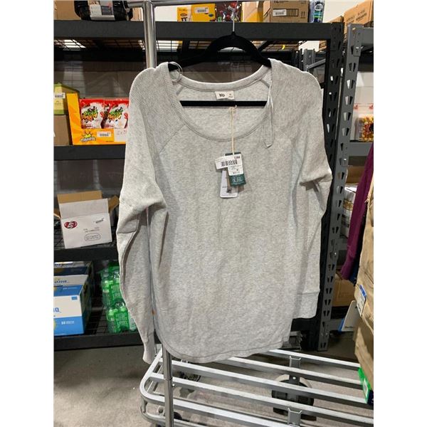 Tencel Treewaffle Long sleeve Lt Grey Shirt Ladies Sz M