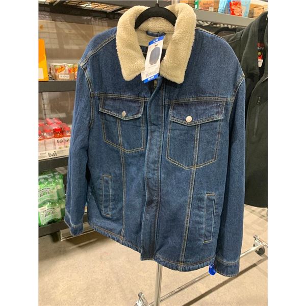 HFX Lined Denim Jacket With Zipper Mens Size Large