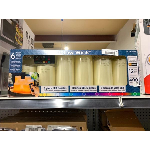 Glow wick 6 pack of LED candles