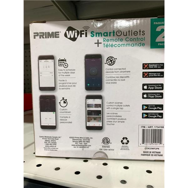Prime WiFi remote control smart outlets pack of 2