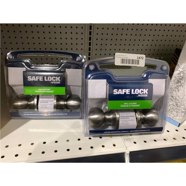 Weiser Safe Lock Hall & Closet Lot of 2
