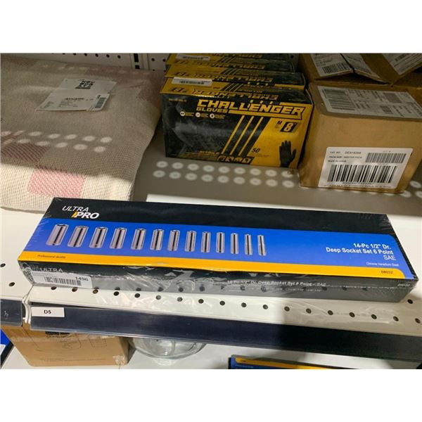Ultra Pro 14 Pc 1/2" Dr. Deep Socket 6 Point Set Chrome Vanadium Steel