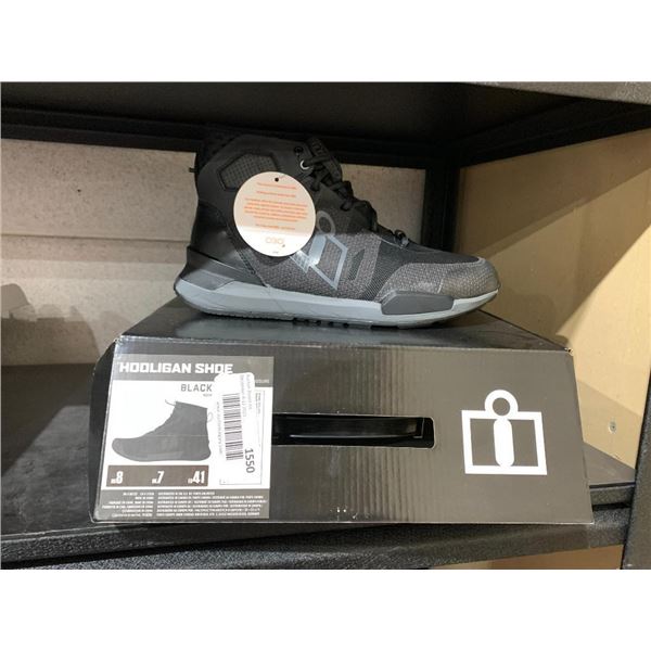 ICon Hooligan Riding Shoe Black Size 8 Mens