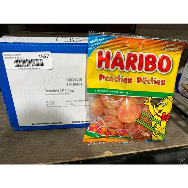 Haribo Peaches Gummy Candy 12 x 175g