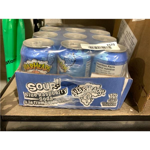 Warheads Sour Blue Raspberry Soda 12 x 355ml