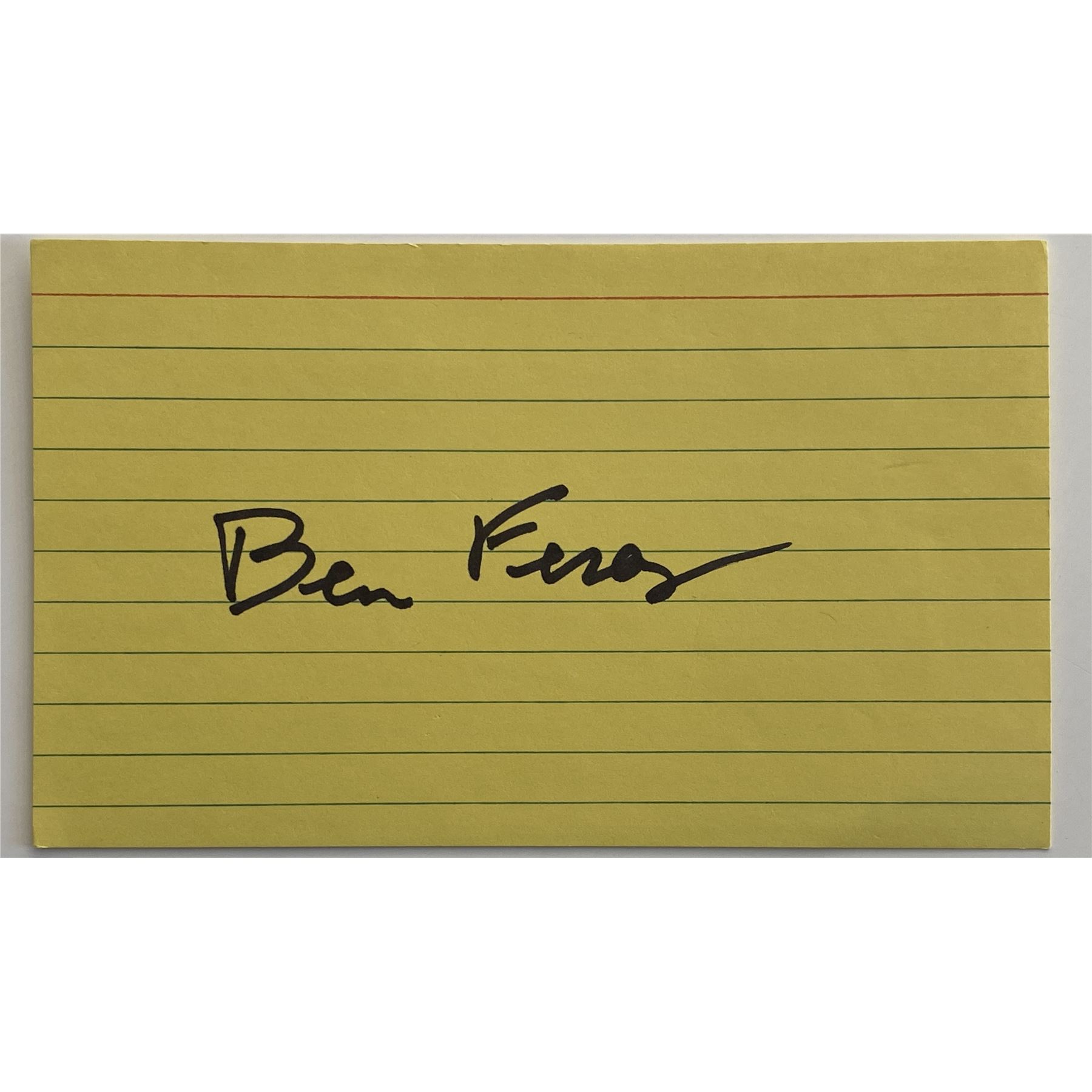 Benjamin Ferencz original signature