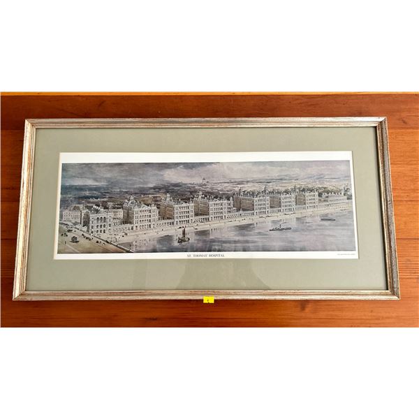 St Thomas Hospital Gale And Polden LTE. London 31 x 15 Framed Print