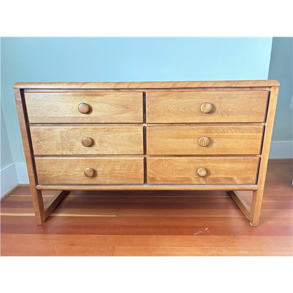 Vintage All Wood Dresser 48L x 17D x 31