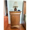 Image 1 : Vintage Night Stand With Lamp And Accessories 18L x 14D x 28T